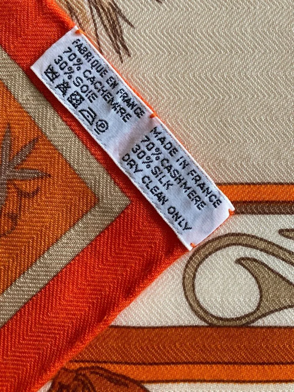 Hermes Kachinas Cashmere Silk Shawl Scarf